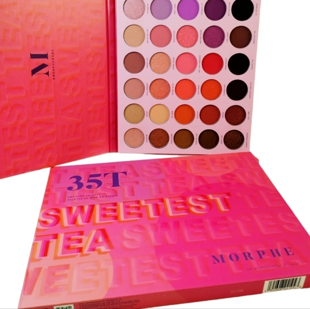 Morphe Cosmetics 35T Sweetest Tea Artistry Eyeshadow Palette W FREE Tarte Lashes